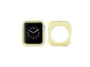 for Apple Watch 42mm Crystal Plastic TPU Cover Case Yellow