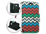for LG Spirit Faux Leather Wallet Cover Case Rainbow