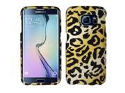 for Samsung Galaxy S6 Edge Hard Plastic Snap On Cover Case Gold Black Leopard