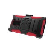 for LG Spirit Robotic Belt clip Holster Stand Cover Case Black Red
