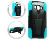 for Samsung Galaxy Grand Prime Hybrid Y Stand Cover Case Black Teal