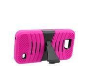 for ZTE Fanfare Arch Hybrid Stand Cover Case Pink Black