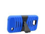 for ZTE Fanfare Arch Hybrid Stand Cover Case Blue Black