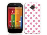 For Motorola Moto E 2nd Generation 2015 Pink Polka Dots Case Cover