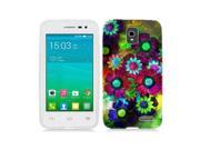 For Alcatel OneTouch Pop Star Colorful Flowers Case Cover