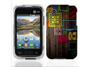 For LG Optimus Zone 2 Fuel Paint on Wood Case Cover