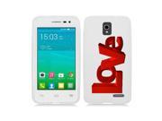 For Alcatel OneTouch Pop Mega Red Love Case Cover