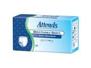 Attends BRBX30 Extra Absorbent Breathable Briefs Large 72 Case