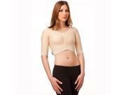 Isavela VS02 SS Underbust Length Vest with Short Sleeves Large Beige