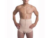 Isavela MG01 Abdominal Brief with Front Center Zipper Small Beige