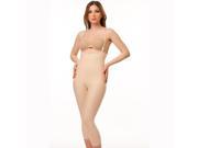 Isavela BS06 Stage 2 Body Suit With Suspenders Below Knee 2XL Beige