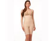 Isavela BS04 Stage 2 Body Suit w Suspenders Mid Thigh Large Beige
