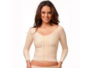 Isavela VS03 LS Waist Length Vest with Long Sleeves Small Beige