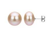 Sterling Silver 8 9mm Pink Freshwater Pearl High Luster Stud Earring. [Jewelry]