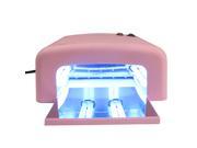 TKOOFN 110V 120V 36W UV Lamp 4 Tube Bulbs Nail Dryer Ideal for Beauty Salon and Household Pink