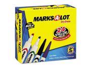 Desk Style Dry Erase Marker Chisel Tip Assorted 24 Pack