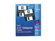 Laser Inkjet 3.5 Diskette Labels White 375 Pack