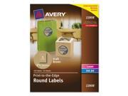 Round Print to the Edge Labels 2 1 2 dia Brown Kraft 225 PK