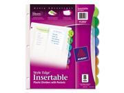 Style Edge Insertable Dividers with Pocket Multicolor 8 Tab 11 1 4 x 9 1 4