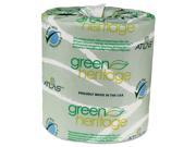Green Heritage Toilet Tissue 3 1 10 x 4 1 10 Sheets 1Ply 1000 RL 96 Rolls CT
