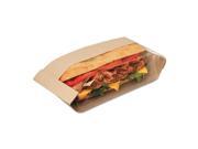 Dubl View Sandwich Bags 10 3 4 x 3 1 2 x 2 1 4 Natural Brown 500 Carton BGC300080
