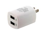 Universal USB Home Charger 2 Outlets White