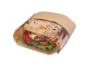 Dubl View Sandwich Bags 9 1 2 x 5 3 4 x 2 3 4 Natural Brown 500 Carton BGC300094