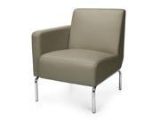 Triumph Series Right Arm Modular Lounge Chair with Vinyl Seat and Chrome Frame OFM3001RPU607 Carton Qty 1