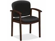 HON Invitation Guest Chair Polymer Seat Hardwood Frame Four legged Base Black 20 Seat Width x 17 Seat Depth