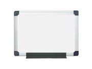 Value Lacquered Steel Magnetic Dry Erase Board 17 3 4 x 23 5 8 White Aluminum BVCMA0207170
