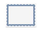 Parchment Certificates Blank 8 1 2 x11 8 PK Blue GEO40725OD