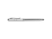 ACCO BRANDS 4 In 1 Laser Pointer With Stylus pen led Light Class 2 Projects 984 Ft Silver