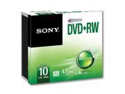 Sony 10dpw47ss Dvd rws With Slim Jewel Cases 10 Pk