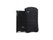 Built Travel Pack for iPad 2 Graphite Grid Sleeve with Black Smart Back