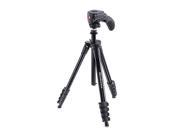 Manfrotto 5 Section Compact Action Aluminum Tripod 3.31lbs Capacity Black