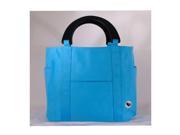 Shutterbug Designs Busy Bee Canvas Bag with Wood Handle Teal BB4W