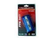PPA International 7 Port USB 2.0 Hub Blue Rectangle 1882