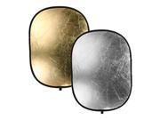 Bowens 36x48 Collapsible Oval Reflector Disc Gold Silver BW3265