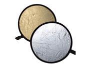 Adorama 12 Circular Collapsible Disc Reflector Gold Silver Stripe CFR12GS