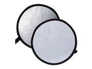 Adorama 12 Circular Collapsible Disc Reflector Silver White CFR12S