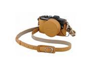 Olympus LC 60.5GL Leather Lens Cover for 14 42mm EZ Lens Light Brown
