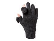 Freehands Men s Ragg Wool Knit Thinsulate Gloves Large X Large Charcoal