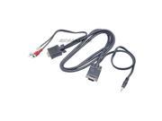 Hosa 5Ft Audio Visual Cable 15 Pin Male 3.5mm Stereo VGM305