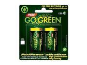 PerfPower Go Green C Alkaline Batteries 2 Pack 24003