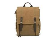 Ona Camps Bay Camera and Laptop Waxed Canvas Leather Backpack Field Tan