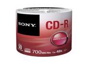 Sony CD R 80min 700MB 48x CD R Blank Media Disc 50 Pack 50CDQ80SB