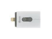 iStick IS128 WHITE White 128GB USB Flash Drive with Apple MFi Lightning Connector. Made for iPhone and iPad.
