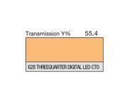 Lee Filters Three Quarter Digital LED CTO 24x21 Gel Filter Sheet 628DLS