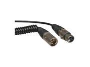 K Tek 1.5 to 9 XLR Male to Low Pro Right Angle XLR Female Coiled Cable K18NK