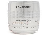 Lensbaby Velvet 56 SE 56mm f 1.6 Macro Lens for Canon EF Clear Anodized Finish
